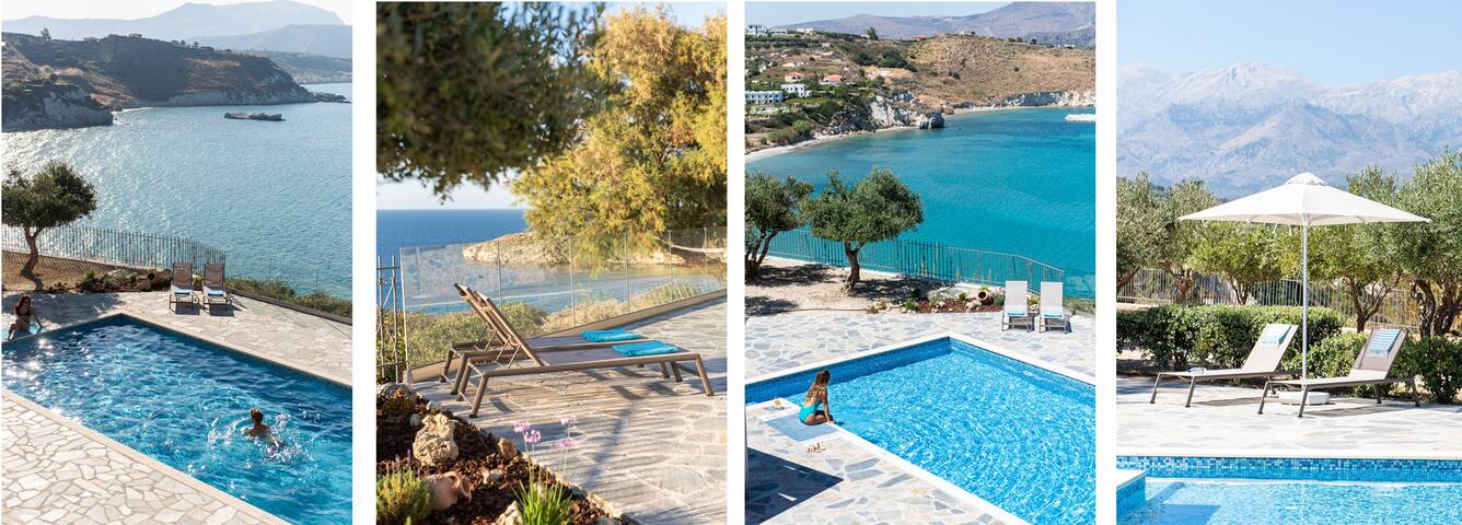 KEA, above the sea, superb views, near beach.