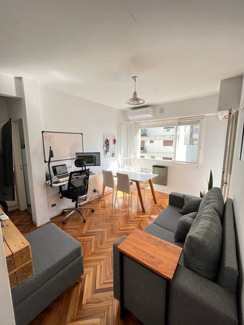 Apartment with balcony, super bright and modern