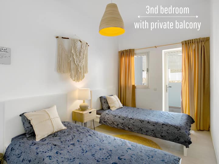 3er dormitorio con aire acondicionado y acceso directo al balcón