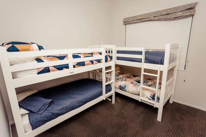 With a generous room for the kids or extra adults, there's plenty of space for everyone. Full sized bunks with single mattresses will have everyone well rested ready for the next day's activities.