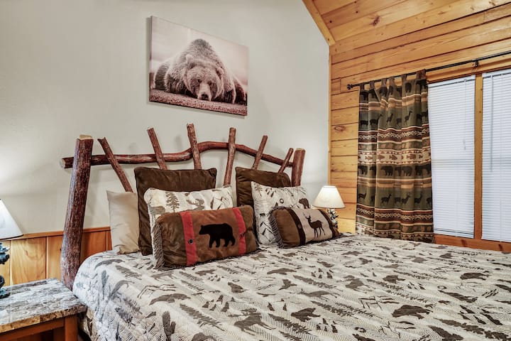 Main level Master bedroom with bathroom attached  KING bed