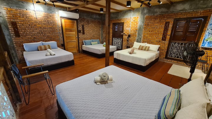 Four Queen bed with attached Balcony with a amazing view.