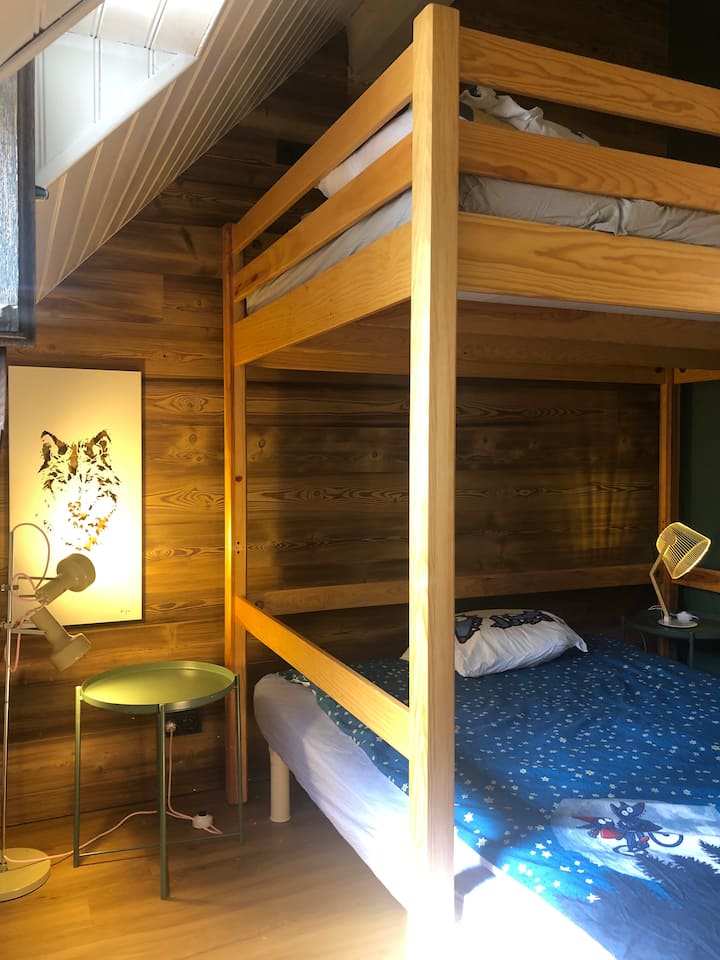 Spacious children's room with large storage