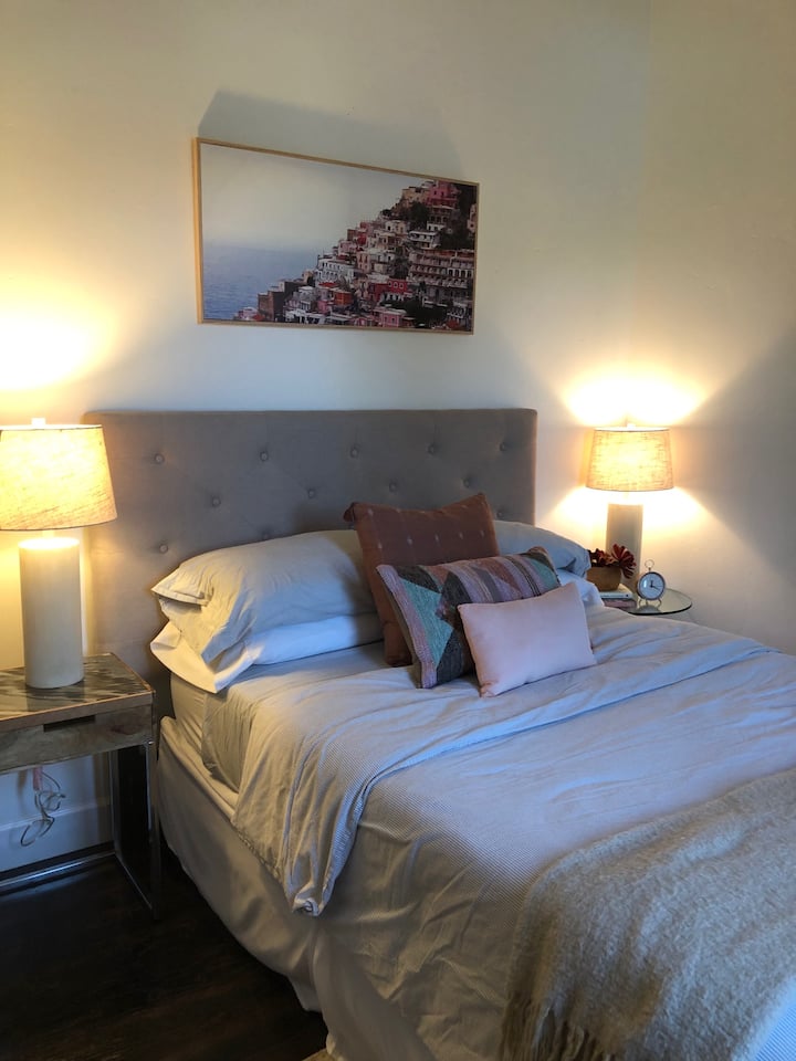 3rd bedroom has a full size bed, large closet and the bathroom is down the hall.