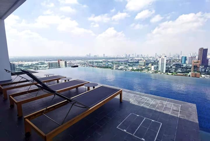 New!gateway/ekkamai Bts 300m/infinity Sky Pool/gym - Thailand