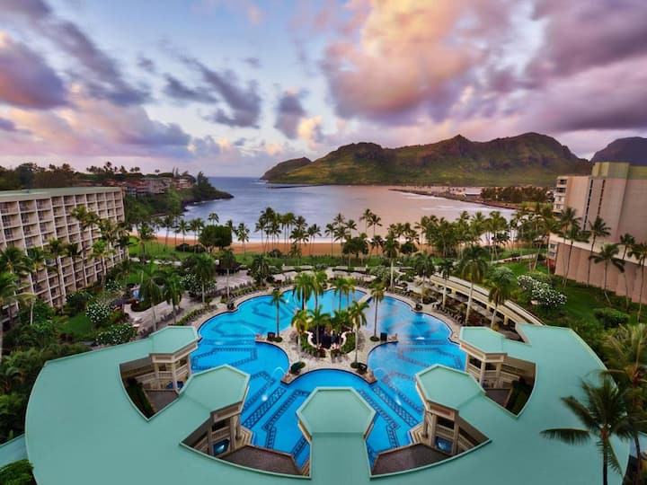 Studio or One Bedroom Marriott Kauai Beach Club Resorts for Rent in Lihue, Hawaii, United