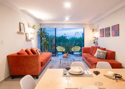 Popular Airbnb listing: Rooftop 2BR · Roma Norte · Central AC · 5 Guests in Roma Sur