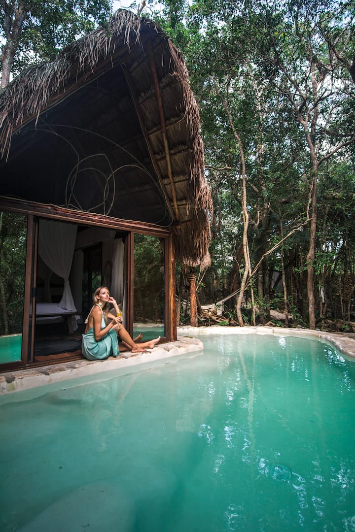Eco Cabin With Private Pool At The Jungle - Akumal