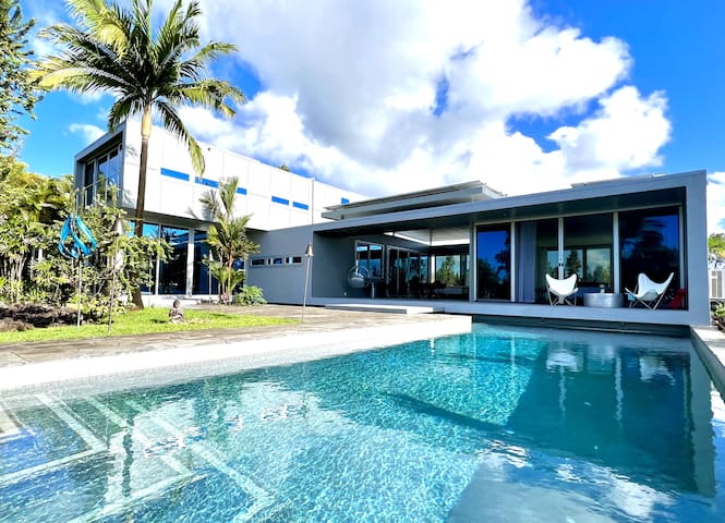 Lava Flow House Pool Ocean View Kehena Beach w A/C