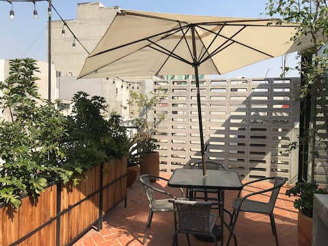 Top Airbnb: Apt with private terrace Roma/Condesa 2 in Roma Sur