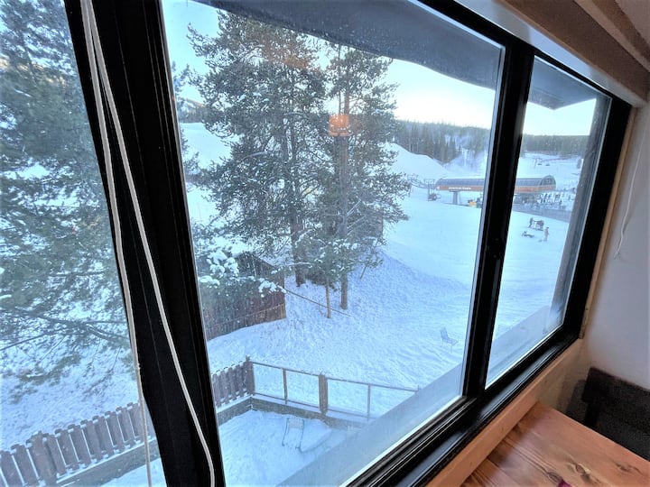 View of the ski run from the windows