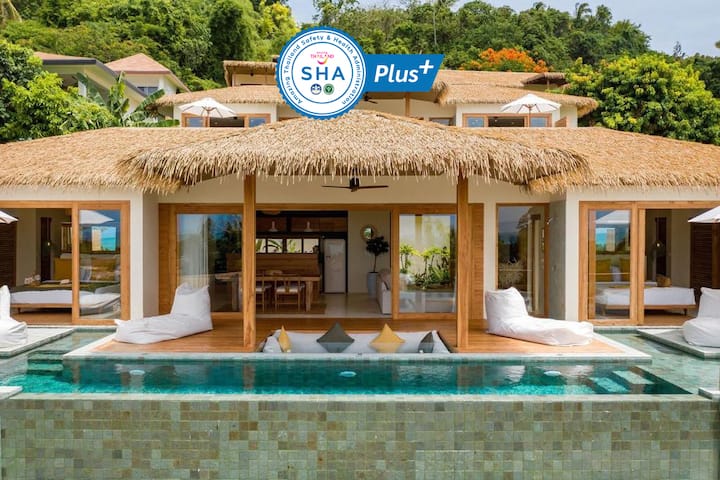 Luxury & Natural Cottage Private Pool Sea View