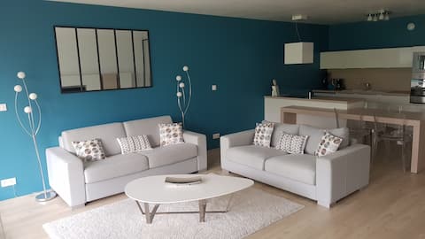 Top Airbnb: Luxury apartment 70 m²/parking/garden/beaches in Concarneau