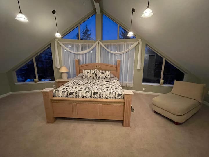 Upstairs Master Bedroom with king bed