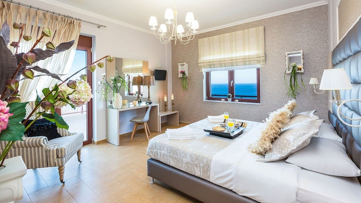 Master bedroom on the first floor with en-suite bathroom and balcony access!