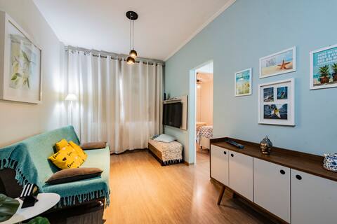 Apart Santos, Gonzaga Beach with WI-FI/Netflix/AC