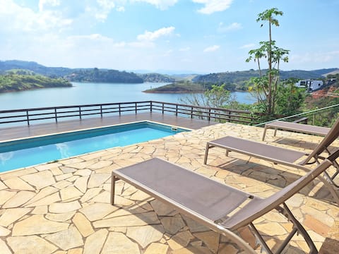 Wonderful view Igaratá dam/wifi/Condominium