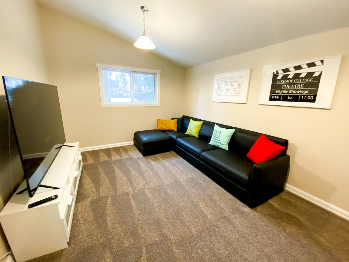 Theatre on Second Floor with 80 inch TV