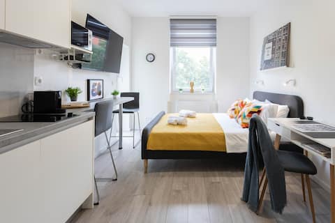 Bright and Modern Triplex w balcony