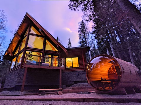 A+ Creek Views! Log Cabin near I-70; Forest Sauna