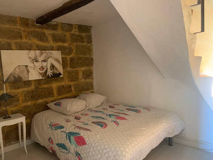 chumba cha kulala cha watu wawili cha kimahaba na chumba cha kulala cha Camarguese