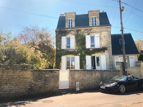 "Charming villa with sea views."