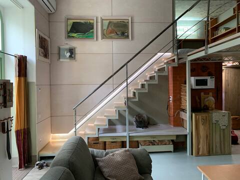 Studio with internal half-storey.