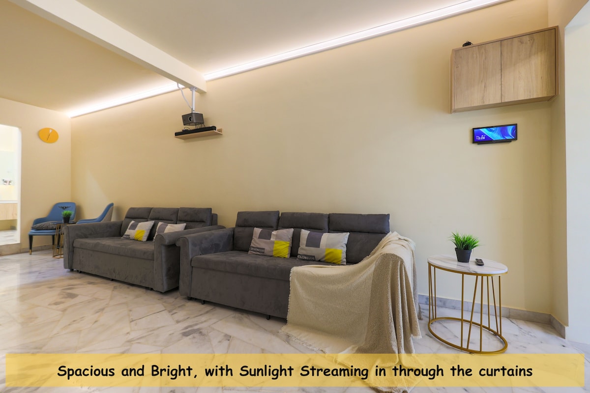 Obývacia izba - rozkladacia pohovka s 2 manželskými posteľami veľkosti Queen