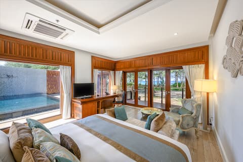 Villa 2-Bedroom Beachfront Private Pool-SHA extra+