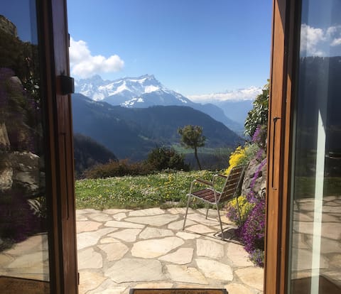 Studio Terrace Unique view of the Vaudois Alps