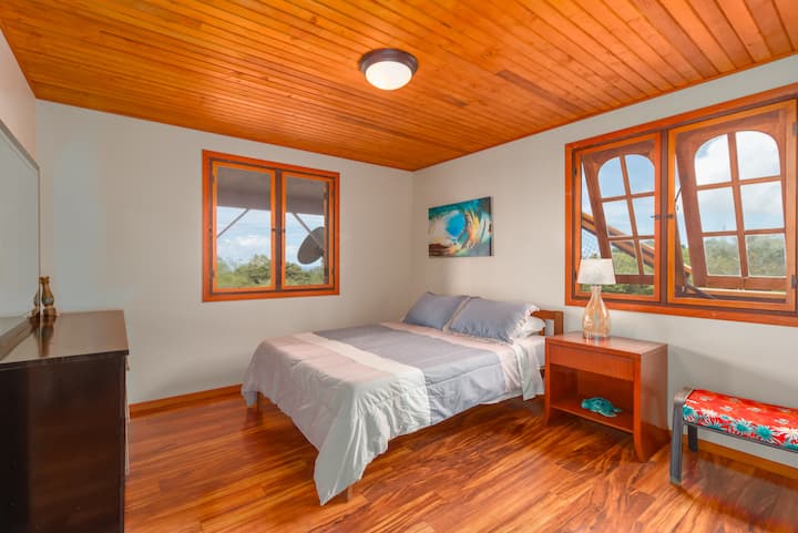 Bedroom 1, Master Bedroom with an attached en suite bathroom.  Features ocean views