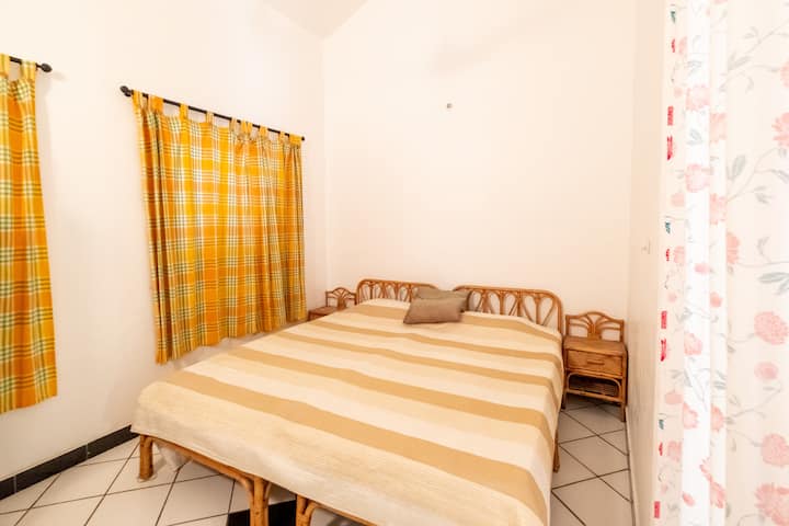 This bed is an ideal spot to unwind after a day filled with fun, as it provides a cozy and comfortable haven to relax and rejuvenate.