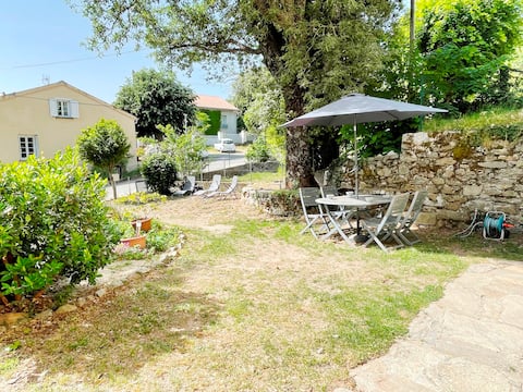 Nice apartment with garden in Casanova (Central Corsica)