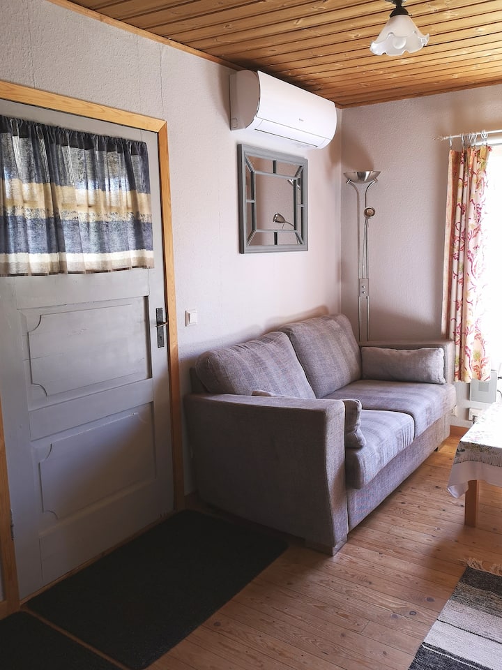 Pohovka a predné dvere.