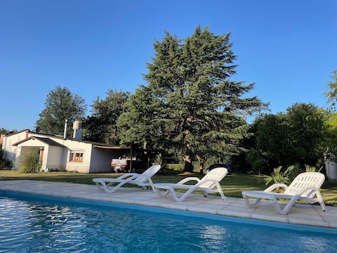 House with heated pool and large garden