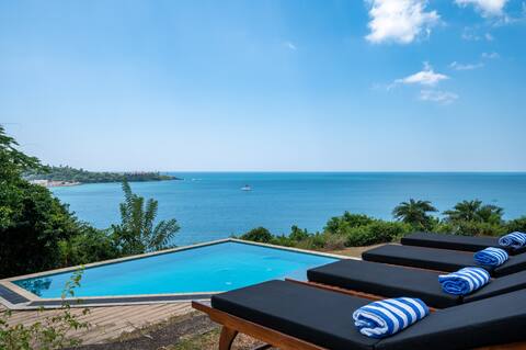 Oceanfront Villa with Private Beach & Pool