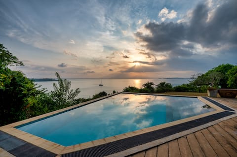 Oceanfront Villa with Private Beach & Pool