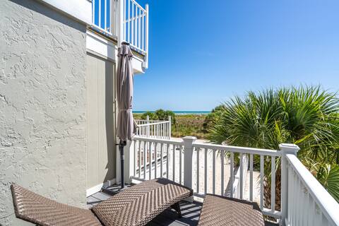 Beachfront home with private access, walk to town!
