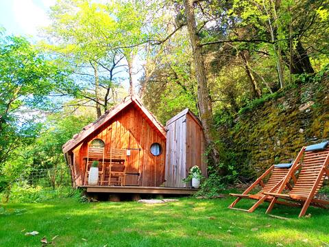 Chestnut Coutinelle treehouse perched on terrace