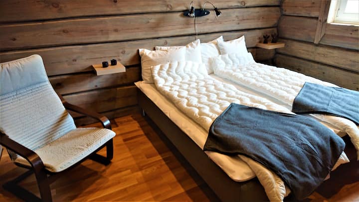 Extra bed or crib can be placed in bedroom if needed