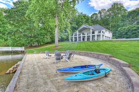 Lakefront Estate with Beach, Hot Tub, Dock