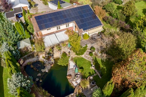 Glückliche Kuh-Boutiquevilla, Teich+Bergblick+Loft