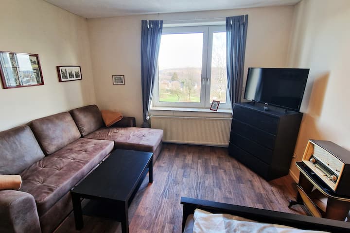 ห้องนั่งเล่นห้องนอน 1
เตียงคู่และเตียงเดี่ยว/โซฟายาวทีวี