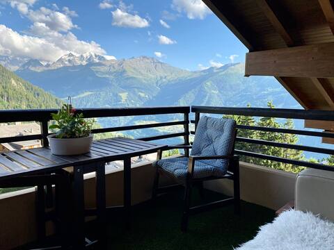 ♡♡♡♡ Jr Suite: top view & terrace, center Verbier