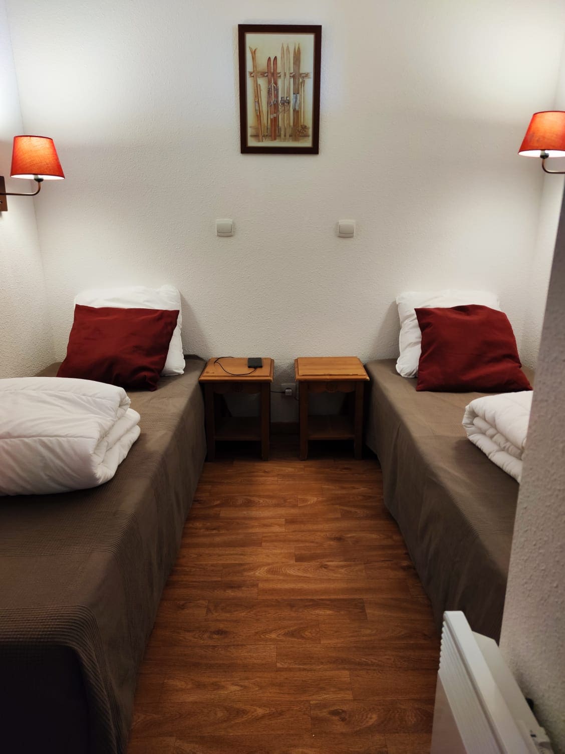 samostatná spálňa s 2 samostatnými lôžkami