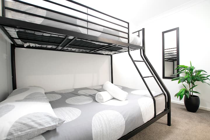 Double Bed Bunk with Single bed above 