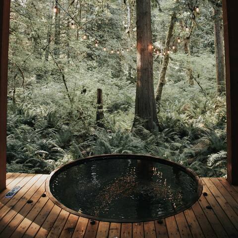 Romantic & Modern w/ Hot Tub & Private Forest View