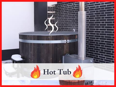2BR Apartment|Outdoor tub|Sauna|10 min to beach