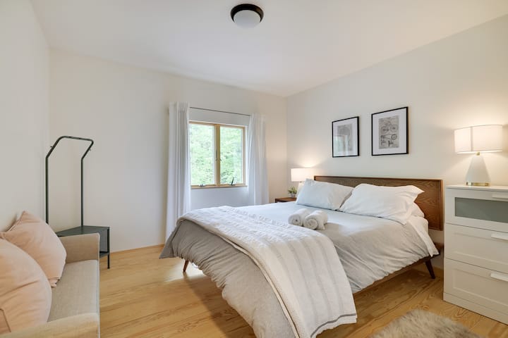 Go ahead and stretch out, it's a Queen-size.