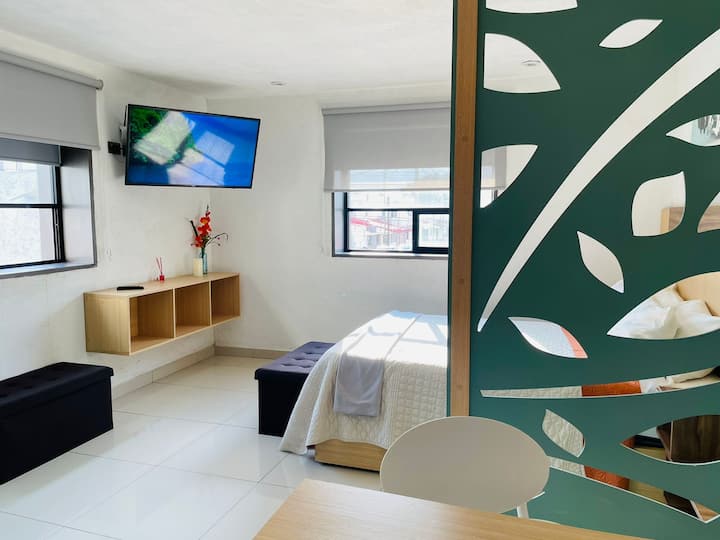 Rento Loft Amueblado Minimalista Cerca Angelopolis - Puebla